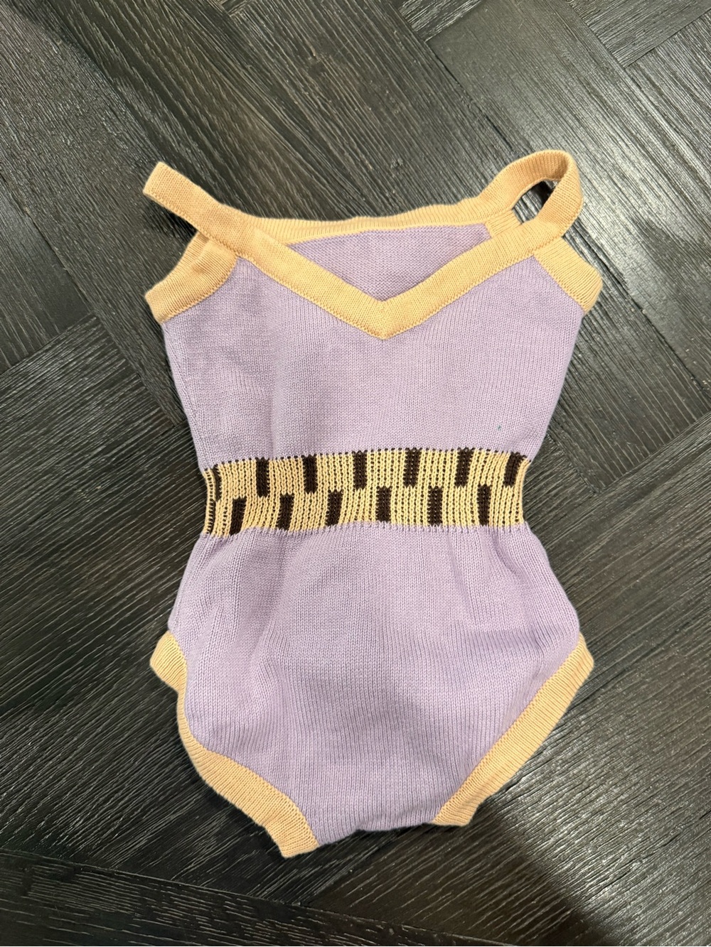 Misha And Puff Lilac and Yellow Knit One-Piece - Picture 2 of 2